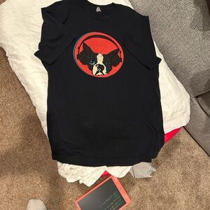 Men’s Graphic Tee – Boston Terrier with Headphones (Black)